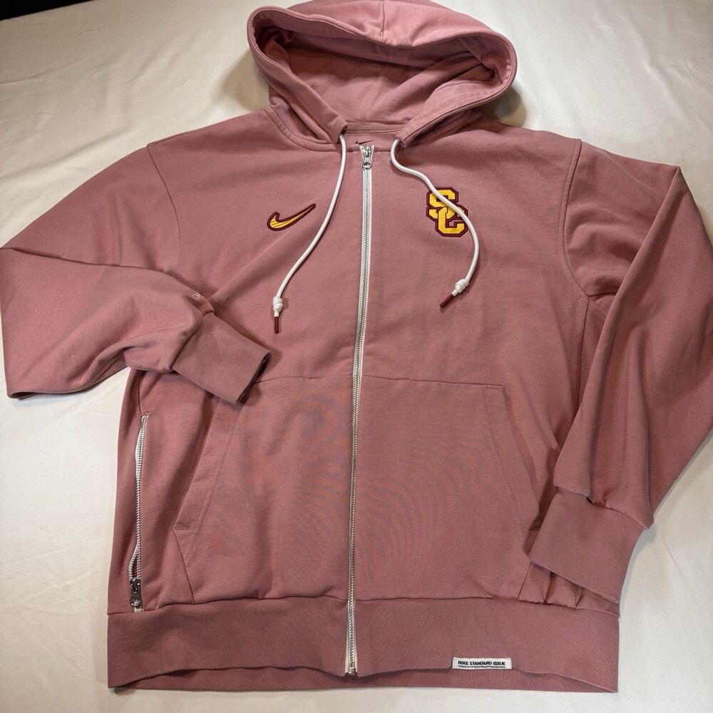 Nike USC Trojans Standard Issue Dri-FIT Full Zip Hoodie Pink Men’s Large